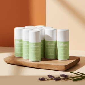 Bussani Natural Unisex Deodorant Roll-On – Aluminum-Free Crystal Salt Stone with Cucumber and Aloe Vera, Gentle and Long-Lasting Freshness, 60ml (2.02 fl oz)